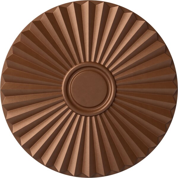 Ekena Millwork Shakuras Ceiling Medallion (For Canopies up to 5"), Hnd-Painted Polished Copper, 19 3/4"OD x 1 3/8"P CM20SHPOS - main